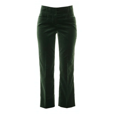 Pre-owned Etro Velvet Trousers In Green