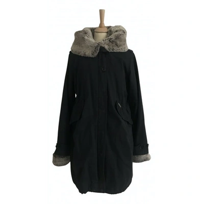 Pre-owned Woolrich Blue Cotton Coat