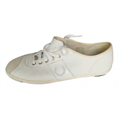 Pre-owned Fred Perry Leather Low Trainers In White