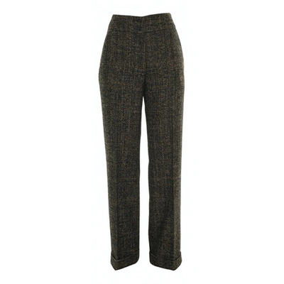 Pre-owned Malo Wool Large Pants In Brown