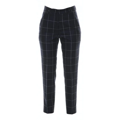 Pre-owned Malo Wool Trousers In Blue