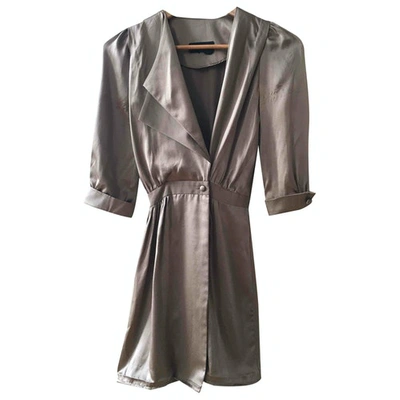 Pre-owned Grey Ant Silk Mini Dress In Gold