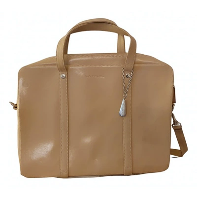 Pre-owned Lancel Solferino Leather Handbag In Camel