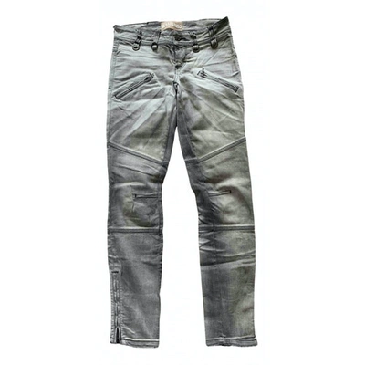 Pre-owned John Galliano Slim Jeans In Grey