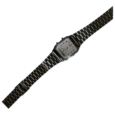Pre-owned Casio Silver Steel Watch