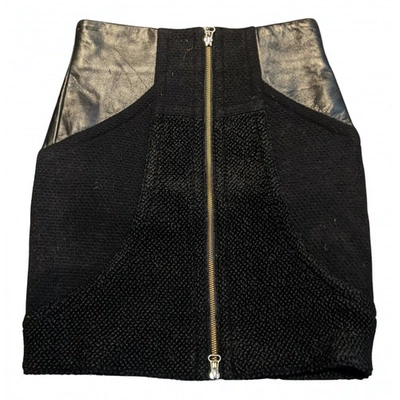 Pre-owned Edun Wool Mini Skirt In Black