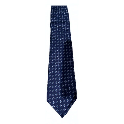 Pre-owned Bally Silk Tie In Blue