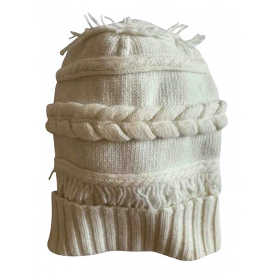 Pre-owned Agnona Cashmere Hat In Beige