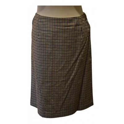 Pre-owned Aquascutum Mid-length Skirt In Beige