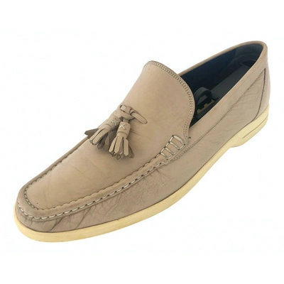 Pre-owned Bally Leather Flats In Beige