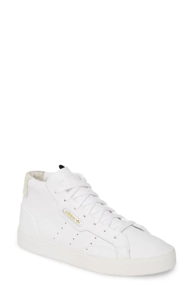 Adidas Originals Sleek Mid Sneaker In White/ White/ Crystal White