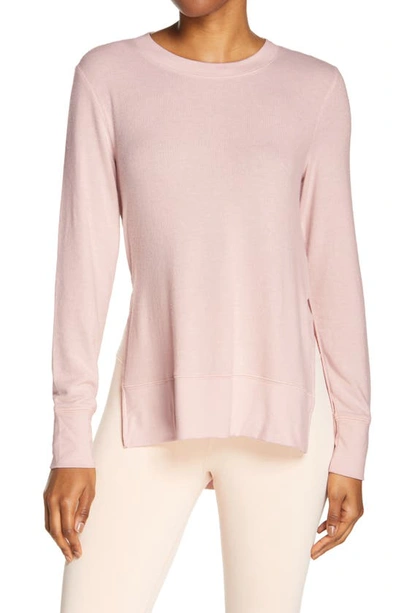 Alo Yoga 'glimpse' Long Sleeve Top In Pink Mauve