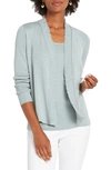 Nic + Zoe Sweetheart Cardigan In Eucalyptus