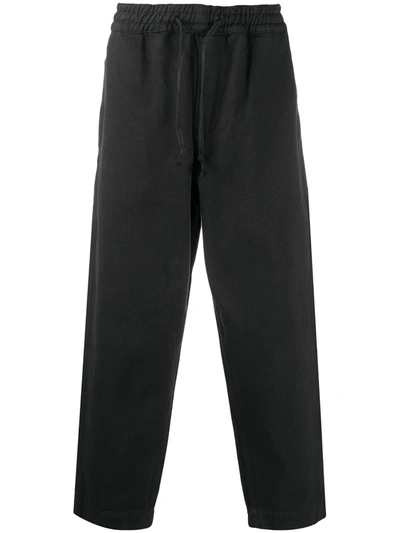 Ymc You Must Create Loose Fit Cropped Track Pants In Black