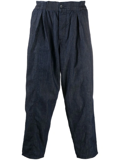 Ymc You Must Create Loose Fit Cropped Jeans In Blue
