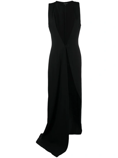 Ann Demeulemeester Deep V-neck Dress In Black