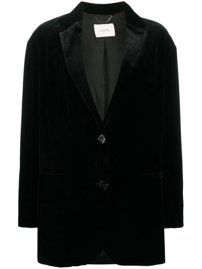 Dorothee Schumacher Velvet Shimmer Jacket In Pure Black