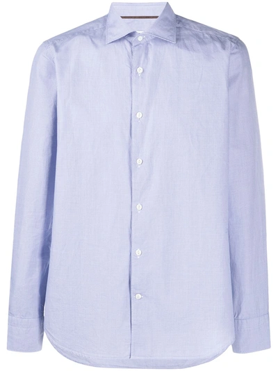 Tintoria Mattei Camisa Cotton Shirt In Blue