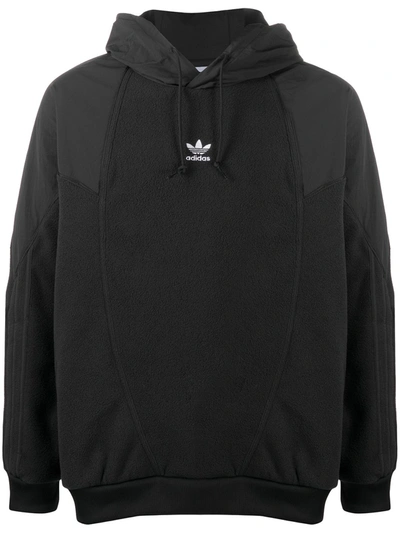 Adidas Originals Embroidered Logo Hoodie In Black