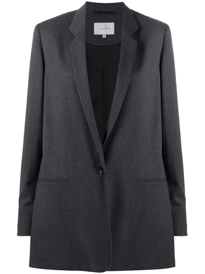 La Collection Marilyn Oversized Single-breasted Blazer In Grey