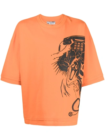 Formy Studio Hello Sidney Oversized-fit Cotton T-shirt In Orange