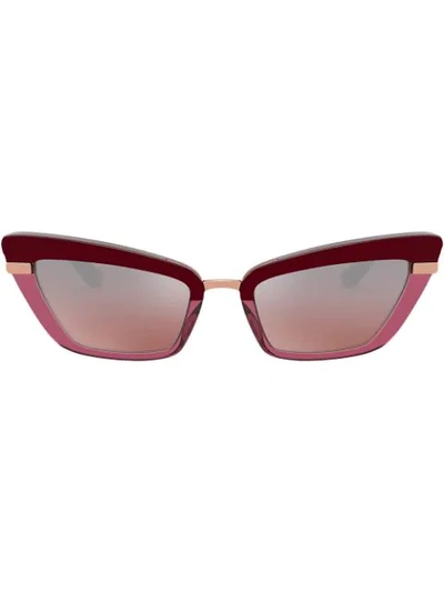 Dolce & Gabbana Two Tone Cat-eye Sunglasses In Red