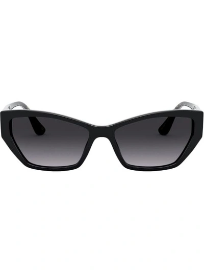 Dolce & Gabbana Rectangular Gradient Sunglasses In Black