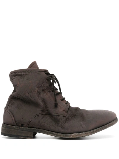 Isaac Sellam Experience Chunky Lace-up Leather Boots In Brown
