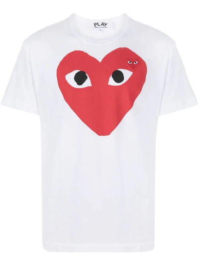 Comme Des Garçons Shirt Logo Print T-shirt In White