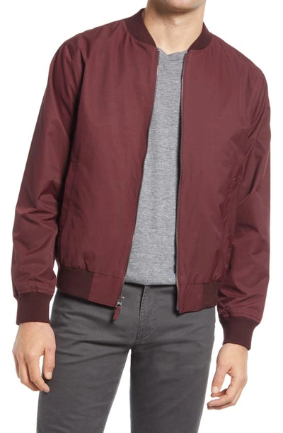 Bonobos New Boulevard Bomber Jacket In Burgundy