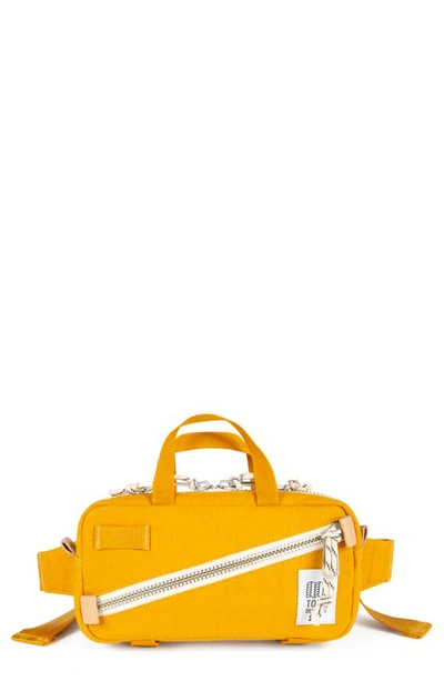 Topo Designs Mini Quick Pack Belt Bag In Yellow Canvas