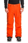 Quiksilver Porter Ski Pants In Pureed Pumpkin