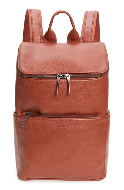 Matt & Nat 'brave' Faux Leather Backpack In Chai