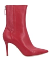 Lola Cruz Ankle Boots In Red