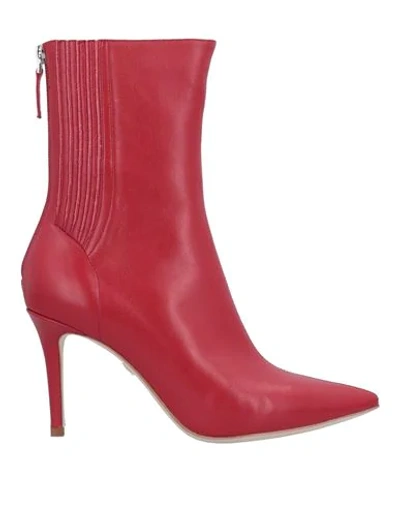Lola Cruz Ankle Boots In Red