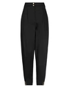 Alberta Ferretti Flocked Gabardine Pants In Black