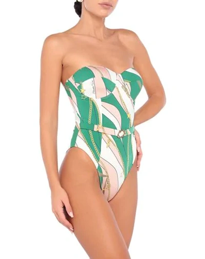 Elisabetta Franchi One-piece Swimsuits In Green