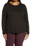 Vince Essential Long Sleeve T-shirt In Black