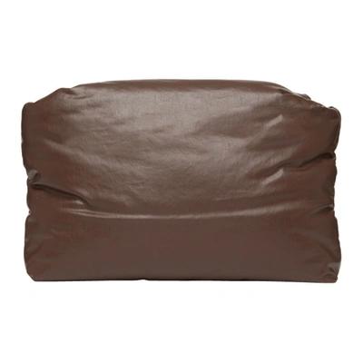 Kassl Editions Brown Oil Clutch In 0076 Dkbrow