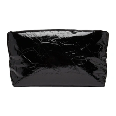 Kassl Editions Black Patent Lacquer Clutch In 0001 Black