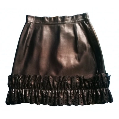 Pre-owned Moschino Leather Mini Skirt In Other