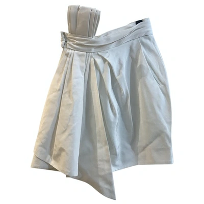 Pre-owned Matthew Williamson Mini Skirt In White