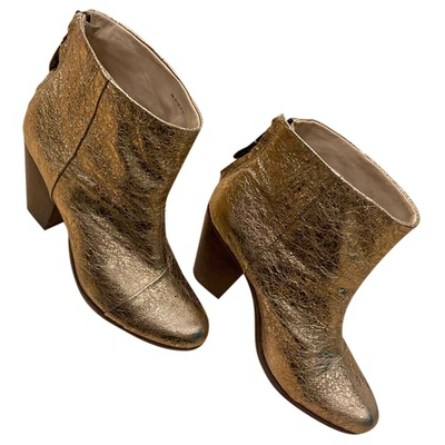 Pre-owned Rag & Bone Gold Leather Boots