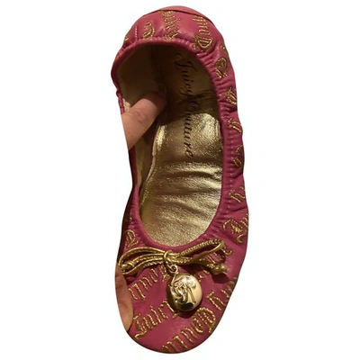 Pre-owned Juicy Couture Leather Ballet Flats In Pink