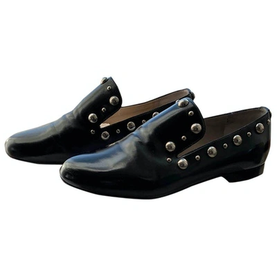 Pre-owned Marc Jacobs Leather Flats In Black