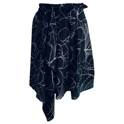 Pre-owned Christian Wijnants Silk Skirt In Black
