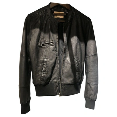 Pre-owned Levi's Leather Jacket In Black