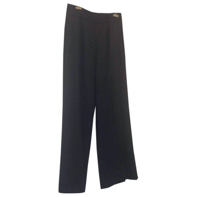 Pre-owned Kenzo Wool Large Pants In Black