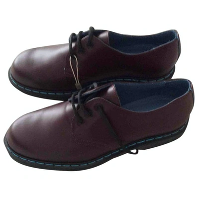 Pre-owned Philippe Model Leather Lace Ups In Burgundy