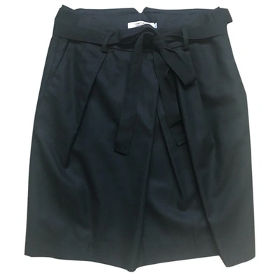 Pre-owned Comptoir Des Cotonniers Wool Mini Skirt In Anthracite